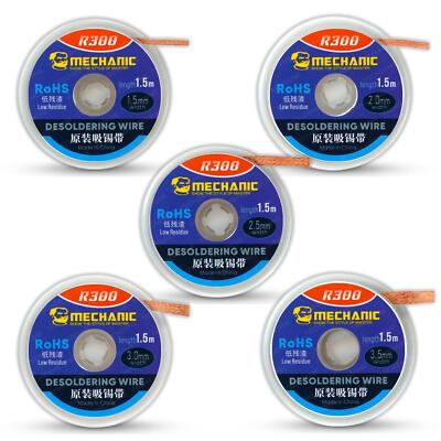 Mechanic R300 Filo Dissaldatore 1,5 Metri X 2 Mm – Treccia Dissaldante Per Stazione Saldante - 3