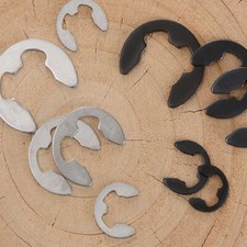 215pcs Sicherungsring Set Edelstahl E Clip Snap Ringe Split Scheiben Schwarz