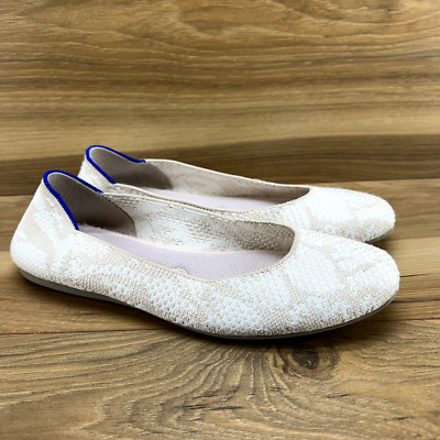 Floral Rothys ROTHYS 8.5 The Square Lily Floral Knit Slip-On Ballet Flats Cream | eBay