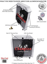 Kr Champion 3 Row Radiator W 2 10 Fans For 1947 - 1954 Gmc Truck L6 Engine