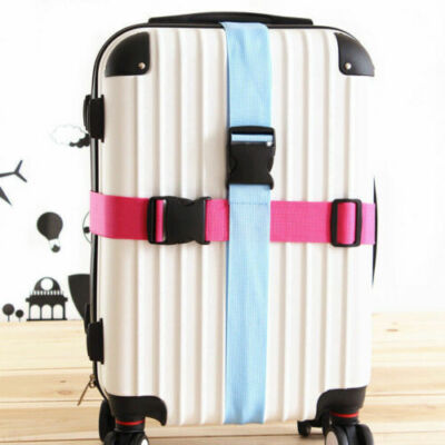 Travel Buckle Lock Tie Down Belt for Baggage Nylon Adjustable Luggage Straps