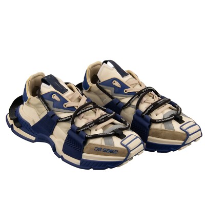 Dolce & Gabbana DGロゴ スニーカー DOLCE & GABBANA DG Logo Sneaker Shoes SPACE Beige Blue 44 UK