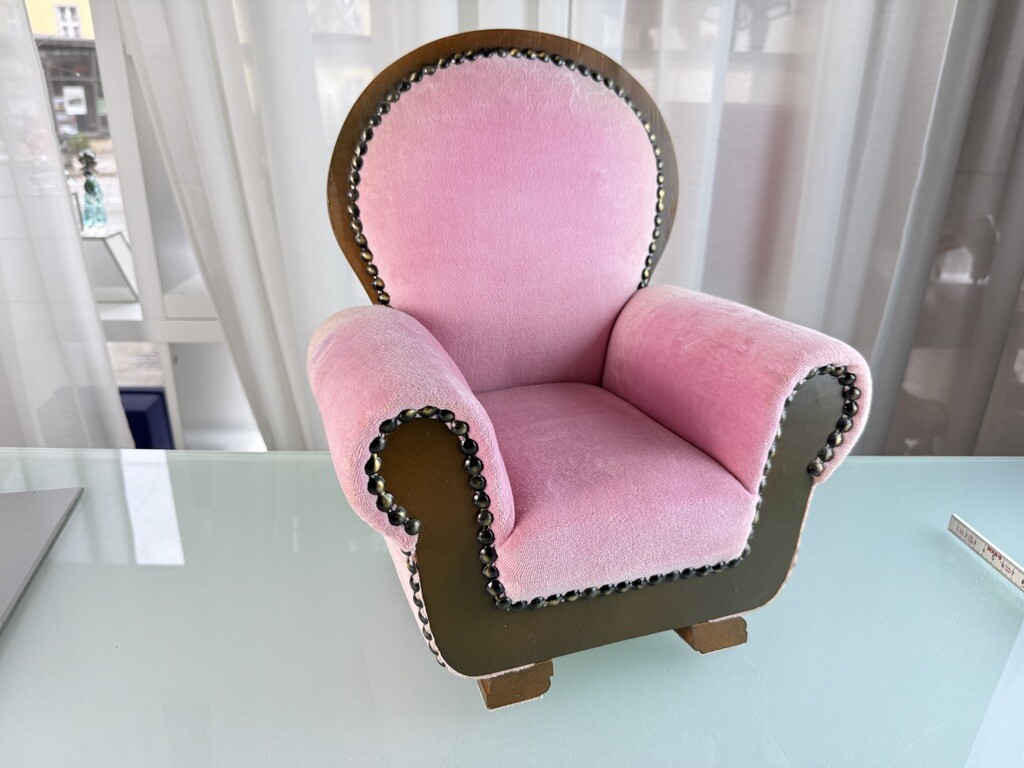 Silla Muñeca Sillón Banco Madera 36,5 cm x 30 cm x 21 cm - Excelente Estado -...