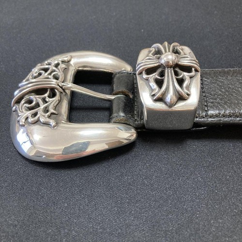 Cintura in pelle CHROME HEARTS BLT CLASSIC 3 PEZZI classica 3 pezzi 32 GIAPPONE JP - Foto 11 di 14
