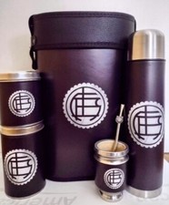 CLUB ATLETICO LANUS - SET con BOLSA Mate + Bombilla + Azúcar + Yerbera + Termo