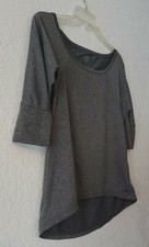 Champion 9 Gray Lady's Hi-Lo Athletic Top Elbow Sleeve Back CutvOut XS