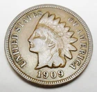 1909 P Indian Head Cent Penny  *F - FINE*   **FREE SHIPPING**