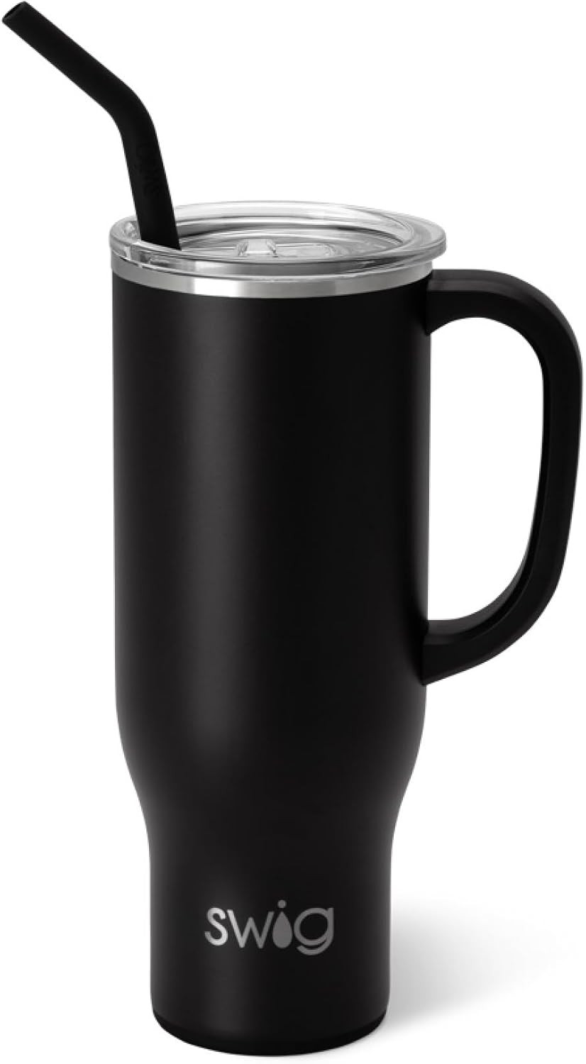 30Oz Mega Mug, 30Oz Tumbler with Handle and Straw, Large Insulated Tumblers, Cup