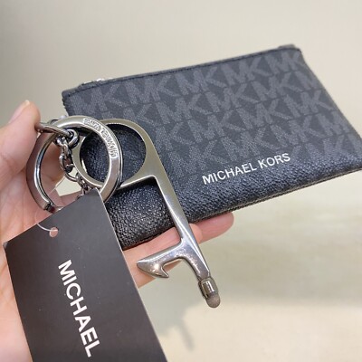 MICHAEL KORS / バッグ/レザー/KHK/無地/NB-2110 Michael Kors Men's No Touch Keychain Set card holder | eBay