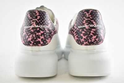 Alexander McQueen Larry White Pink Snakeskin Oversized