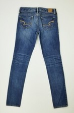 American Eagle 00 Regular Stretch Women's Skinny Blue Denim Jeans 31" Inseam