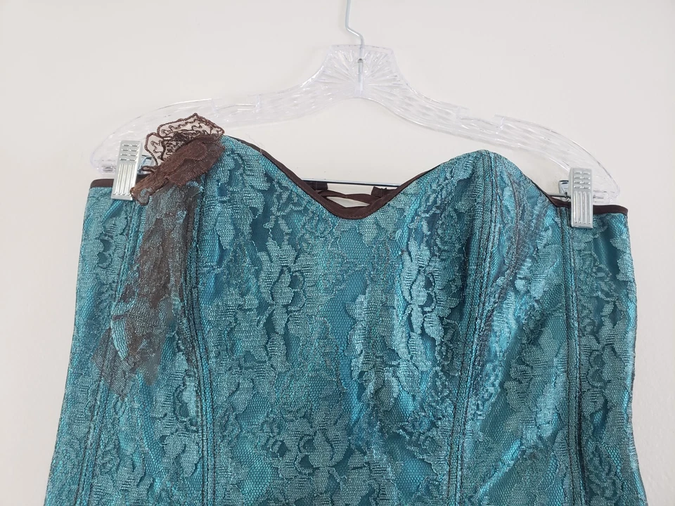 (S5) De Colección Y2K Shirley of Hollywood Encaje Bustier Correa Corsé Liguero Ajustable 36 Foto 2 de 4