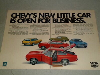 VARIOUS VINTAGE CHEVROLET VEGA AD / ARTICLES - HUGE VARIETY!!!