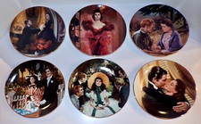 1988 W.S. George GONE WITH THE WIND - 6 Collector Plates SCARLETT, Ashley, RHETT