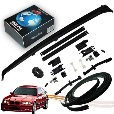 For BMW 3 E36 Sunroof Repair Set: Slider Rails, Clips, Gear, Seal, Water Gutter - Bild 1 von 4