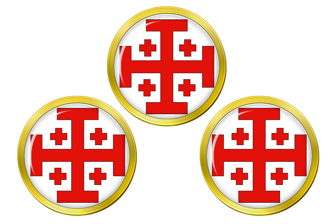 Jerusalem Cross (Holy Sepulchre) Golf Ball Markers