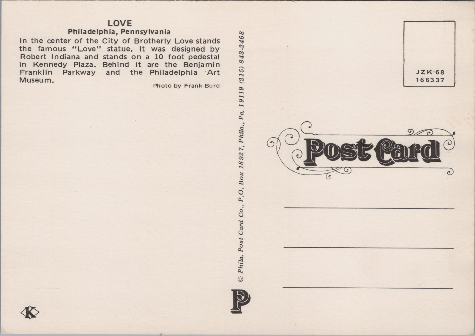 Philadelphia PA LOVE Statue Kennedy Plaza Art Museum Cars Fountain