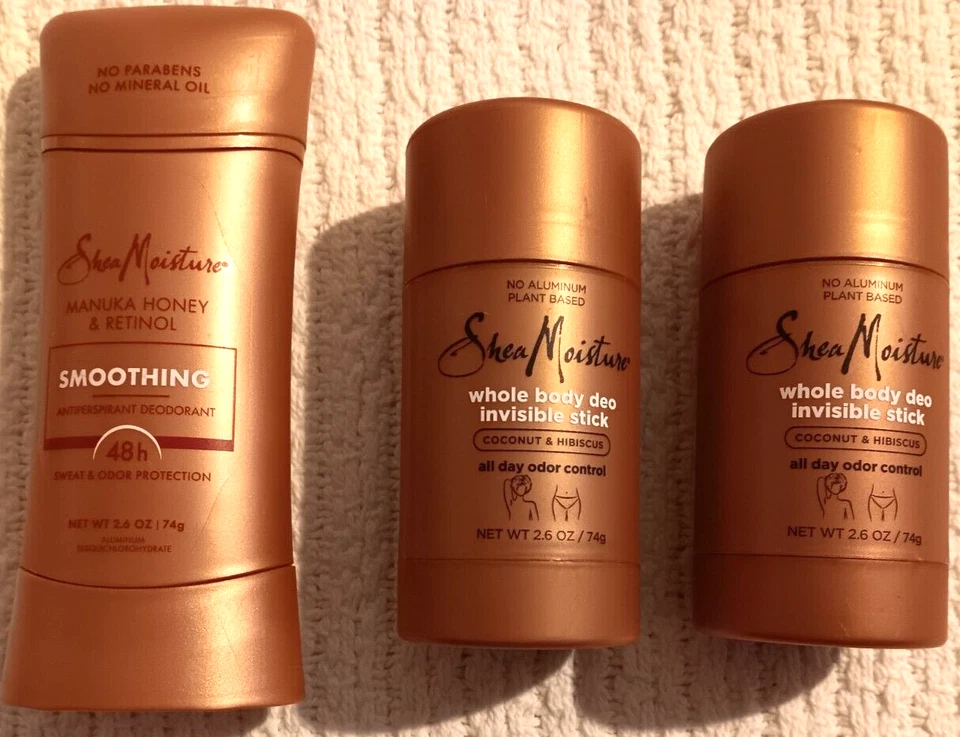 Shea Moisture Whole Body Deo Invisible Stick Manuka Retinol Antiperspirant Lot - Image 3 of 4
