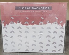 Silver Leaves Floral Backdrop 60  x 48  Photography Party Wedding Arch Leaf