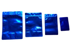 Blue standup bags for food storage . bag sizes Mylar aluminum foil bags 