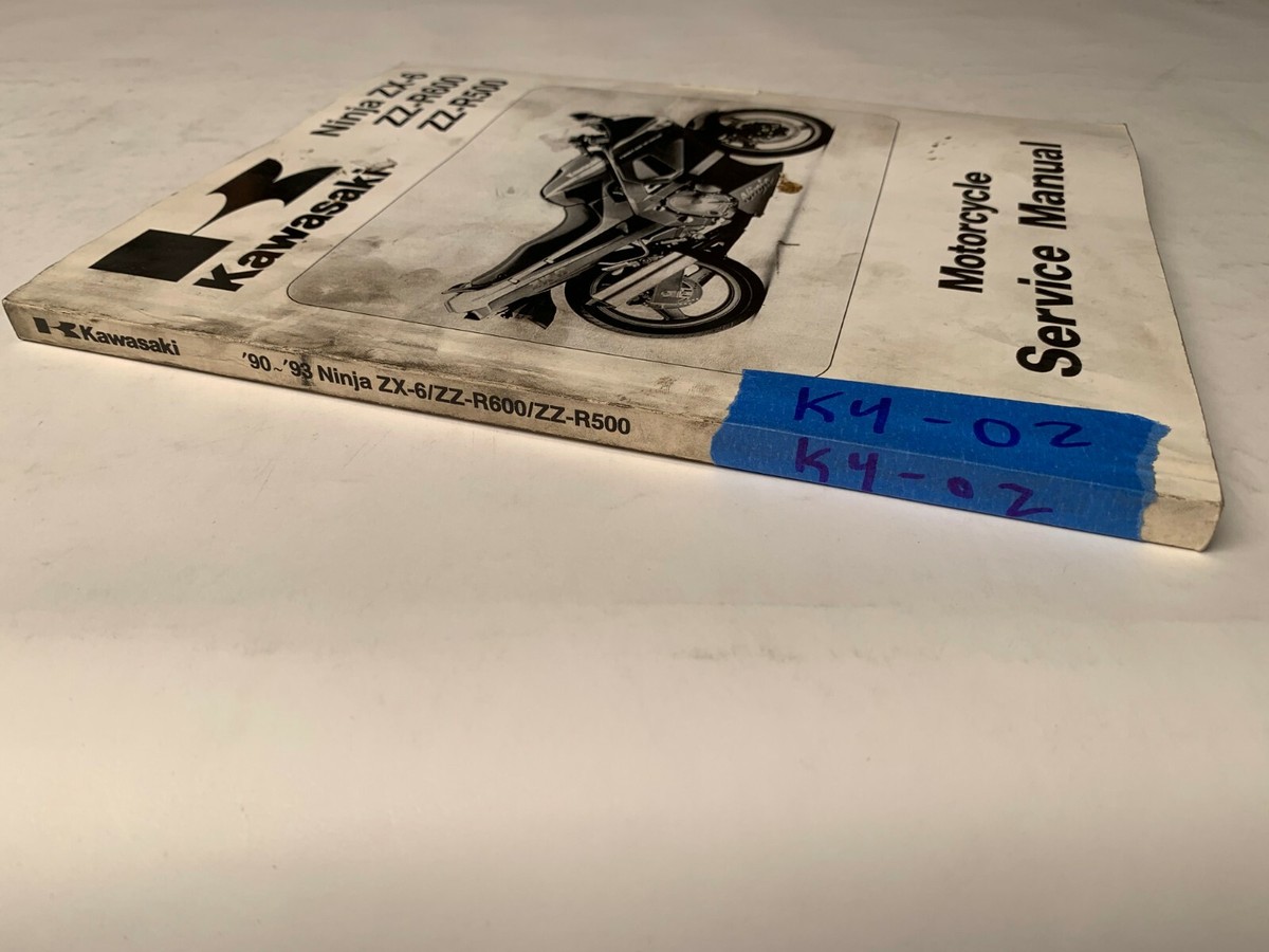 Kawasaki 1990-93 Ninja ZX-6/ZZ-R600/ZZ-R500 Service Manual Repair