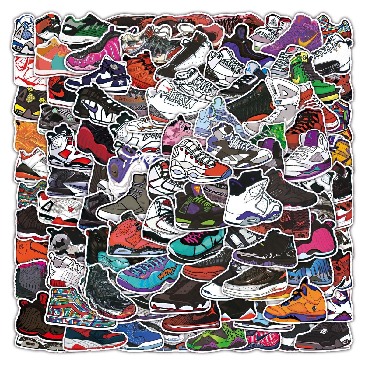 Mix 10/50 PCs Sports Jordan Air SB basketball shoe Gift Sticker