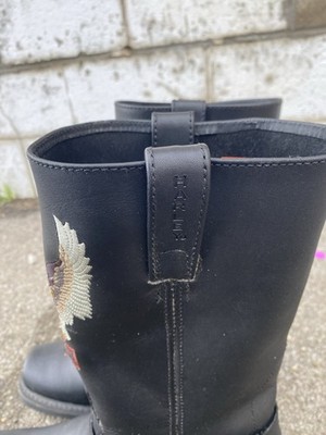 Harley Davidson Buckle Harness Square Toe HD Motorcycle Boots Mens