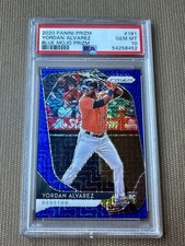 YORDAN ALVAREZ 2020 PANINI PRIZM BLUE MOJO PRIZM /175 RC BASEBALL #181 PSA 10