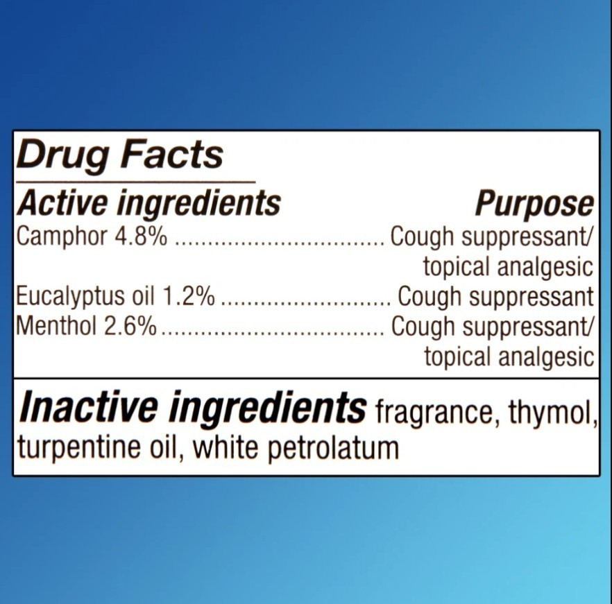 Equate Vaporizing Rub Ointment 3.53oz Compare to Vicks Vaporub Active Ingredient