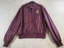 Members Only Jacket Men’s 46 Maroon Red 1989 Diamond Jim Brady Poker Vintage