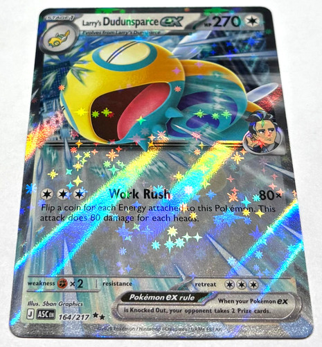 Pokemon Larry's Dudunsparce EX 164/217 Ascended Heroes Holo POSSIBLE PSA 10