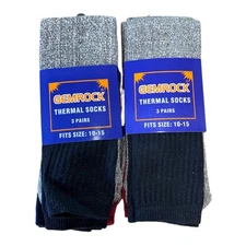 Socks Thermal 6 pack Thick Boot Sock Heavy Winter Socks Size 10 - 15