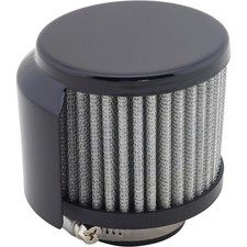 Shielded Valve Cover Breather Black 1-38 Orange Pre-filter