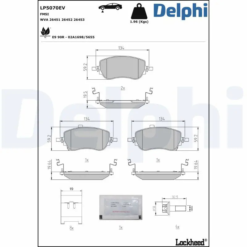 Bremsbeläge LP5070EV DELPHI für ABARTH FIAT - Bild 2