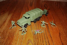 Vintage Timmee Army 2.5-Ton Truck, Matching Cannon, and 5 Soldiers - Marx, MPC