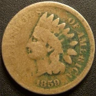 1859 Indian Head Cent - Majority of the Major Details are Outlined