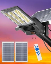 Gefolly SL-9800W Solar Street Lights Outdoor, 650000LM Commercial White 