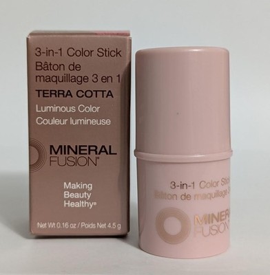 Mineral Fusion 3-In-1 Color Stick Terra Cotta 0.16 oz   NEW IN BOX   FAST SHIP