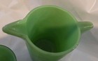 1  Pitcher 3 Vintage Akro Agate Green Jadeite Childs Tea Cups Small Play — photo 6