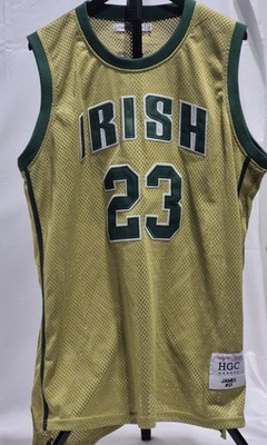 LeBron James #23 Irish Basketball Jersey S High School Authentics By Headgear
