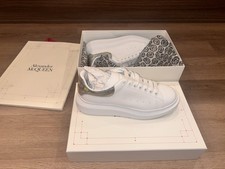 Alexander McQueen Oversized Sneaker White Iridescent Silver Men’s 9.5