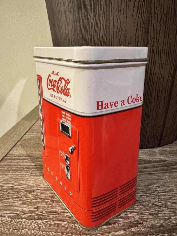 COCA-COLA Vintage Bottle Vending Machine 1997 Collectible Tin Box - Image 4 of 4