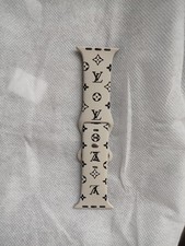 Grauweißes Silikon-Armband für die Apple Wa...