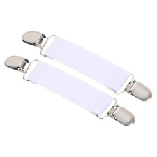 Clip glove, 2 pcs clamp glove with double side metal clasp, white