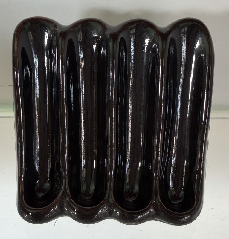 Frankoma Black Onyx Pipe Or Toothbrush Holder.  New.  Rare.