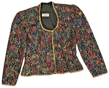 Galleria Women s Puff-Sleeve Blazer Size M Vintage Cocktail Party Night Out 80 s