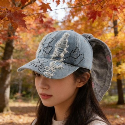 Baseballkappe, Geschenkidee: Jeansmütze für Grunge, Gothic, Punk, Reisen und