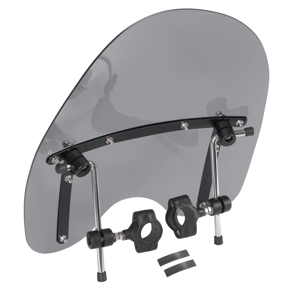 18"x16" Large Smoke Motorcycle Windshield For Honda Valkyrie 1500 GL1500C 1800 - Image 4 of 4