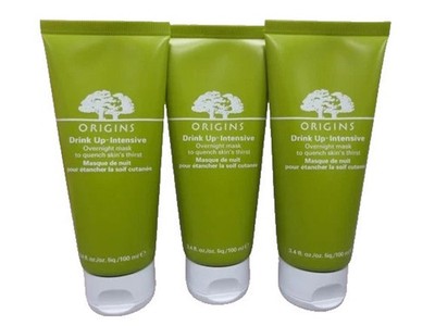 ORIGINS DRINK UP INTENSIVE OVERNIGHT MASK 3.4 OZ NWOB LOT OF 3