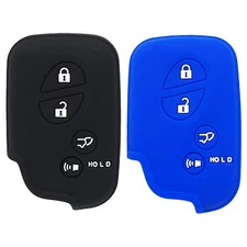 2Pcs Sillicone Key fob Skin Key Cover Keyless Entry Remote Case Protector She...